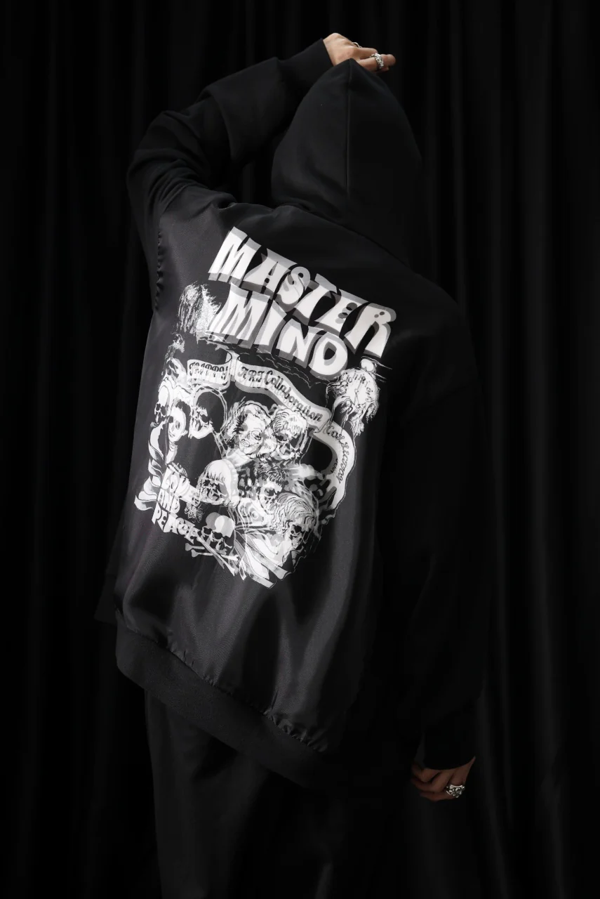 mastermind JAPAN x TRIPPY MIKIO ART ZIP PARKA ROCK STARS (BLACK) - Image 7