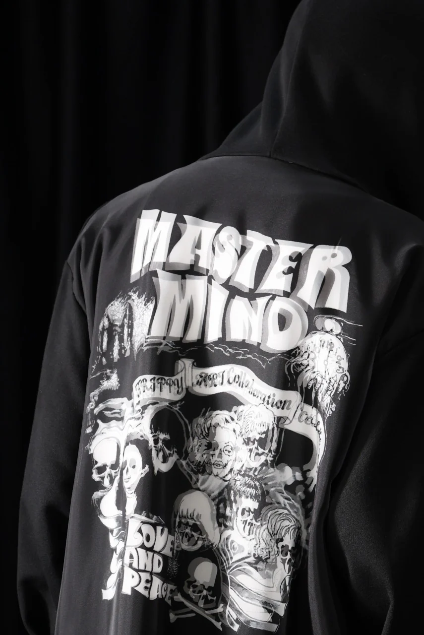 mastermind JAPAN x TRIPPY MIKIO ART ZIP PARKA ROCK STARS (BLACK) - Image 9