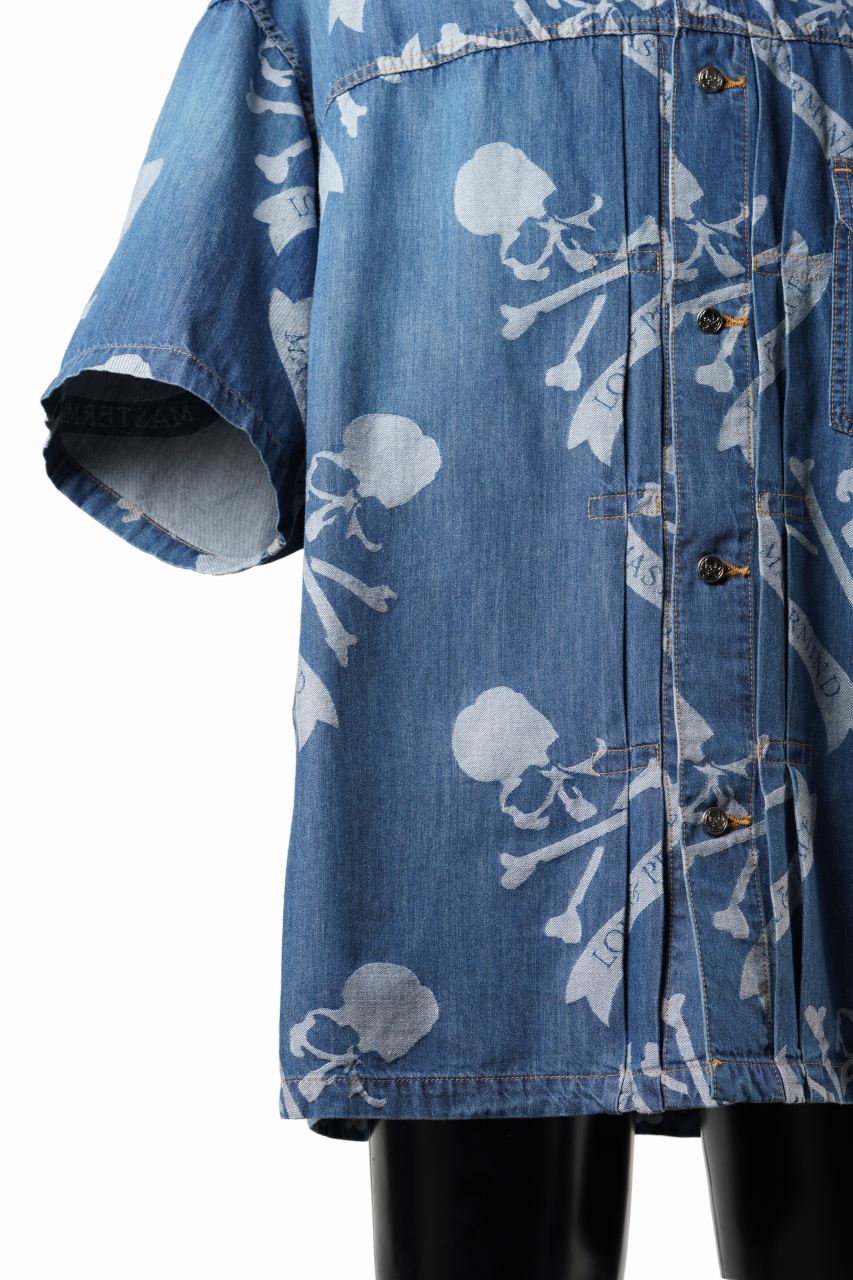 MASTERMIND WORLD ALOHA SS DENIM SHIRT (INDIGO) - Image 7