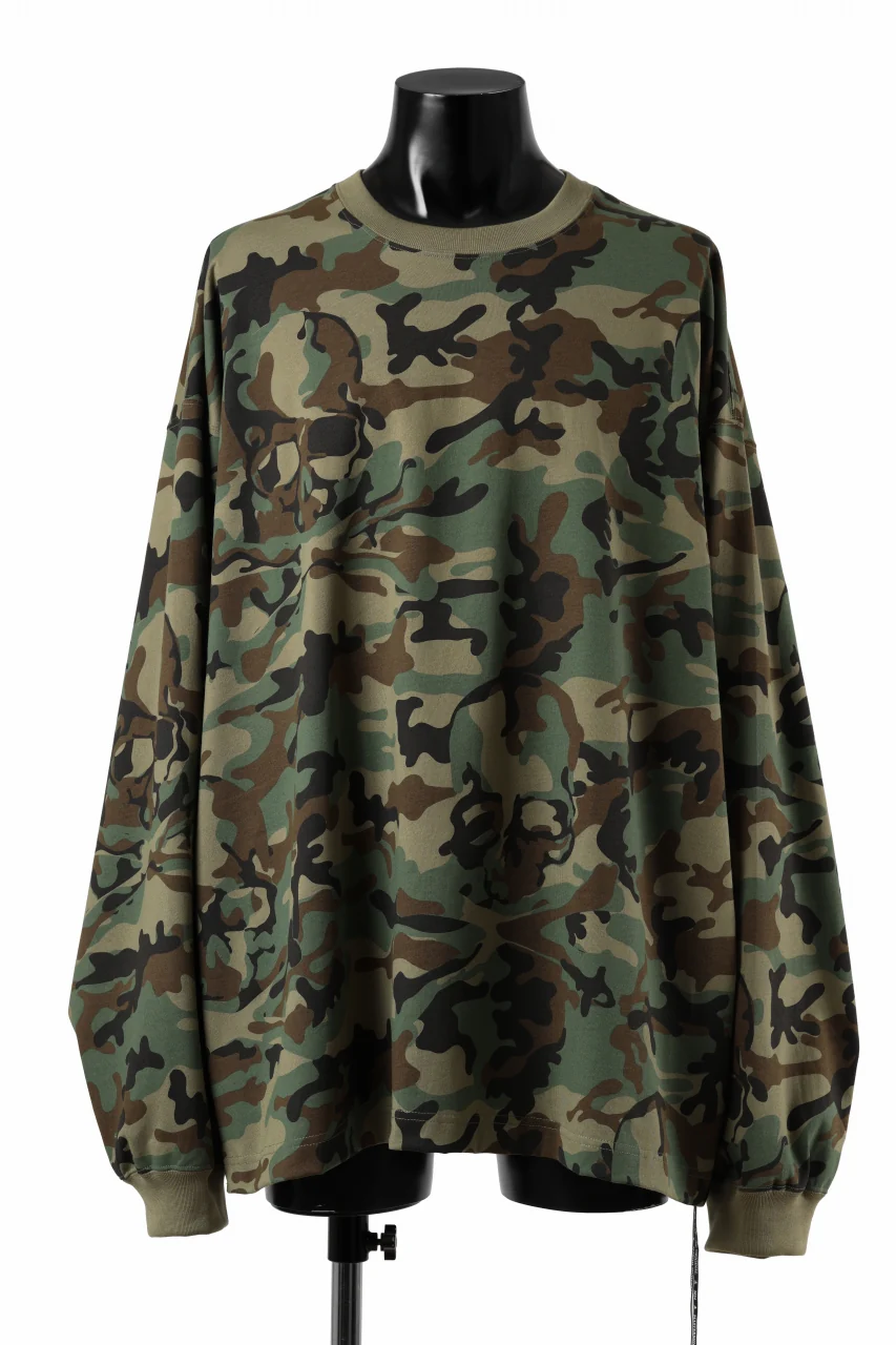 MASTERMIND WORLD CAMO LS TEE / OVERSIZED (WOODLAND) - Image 2