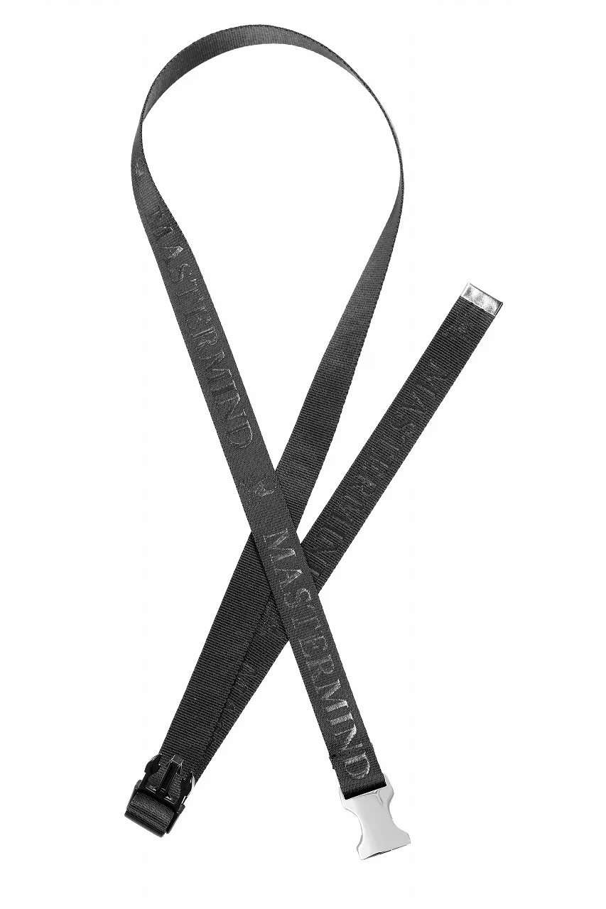 MASTERMIND WORLD DETACHABLE BUCKLE WOVEN BELT (BLACK) - Image 7