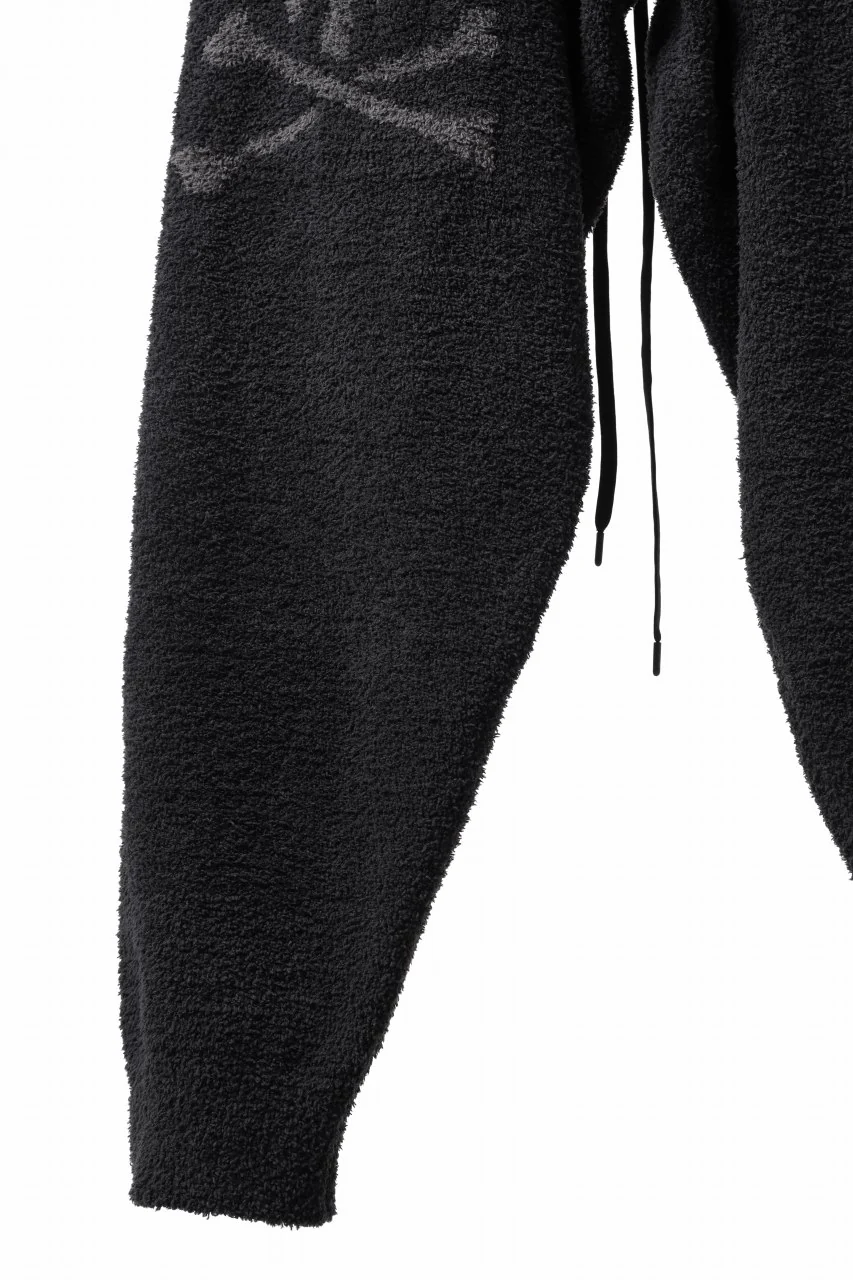 mastermind WORLD EASY JODHPURS PANTS / SOFTY BOA FLEECE (BLACK x CHARCOAL) - Image 6