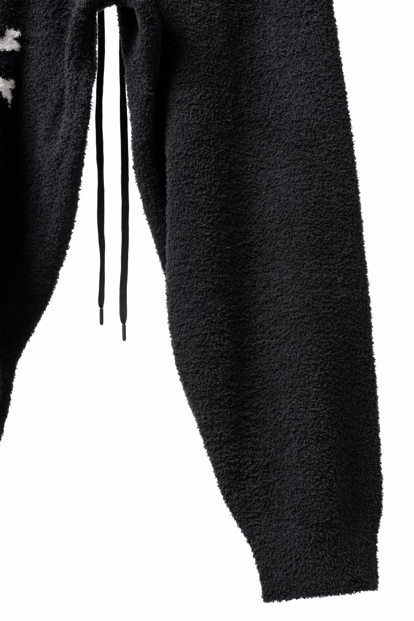 mastermind WORLD EASY JODHPURS PANTS / SOFTY BOA FLEECE (BLACK x WHITE) - Image 12
