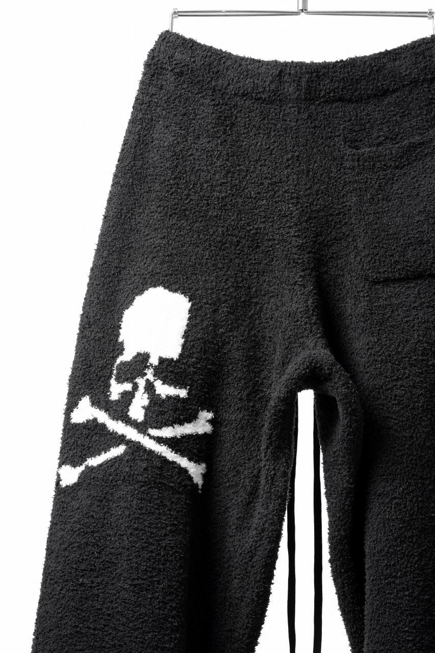 mastermind WORLD EASY JODHPURS PANTS / SOFTY BOA FLEECE (BLACK x WHITE) - Image 4
