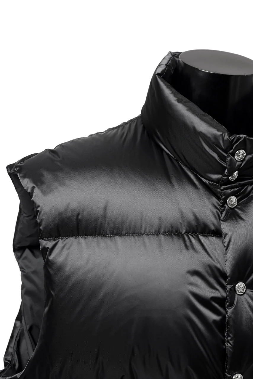 mastermind WORLD HIGH NECK DOWN VEST / KAWADA DOWN® (BLACK) - Image 12
