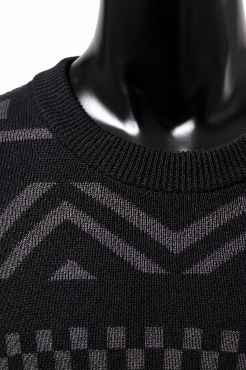 mastermind WORLD JACQUARD KNIT SWEATER / BOXY FIT (BLACK BASE) - Image 11