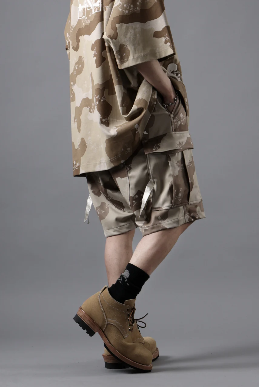 MASTERMIND WORLD JERSEY CAMO CARGO SHORTS (DESERT) - Image 24