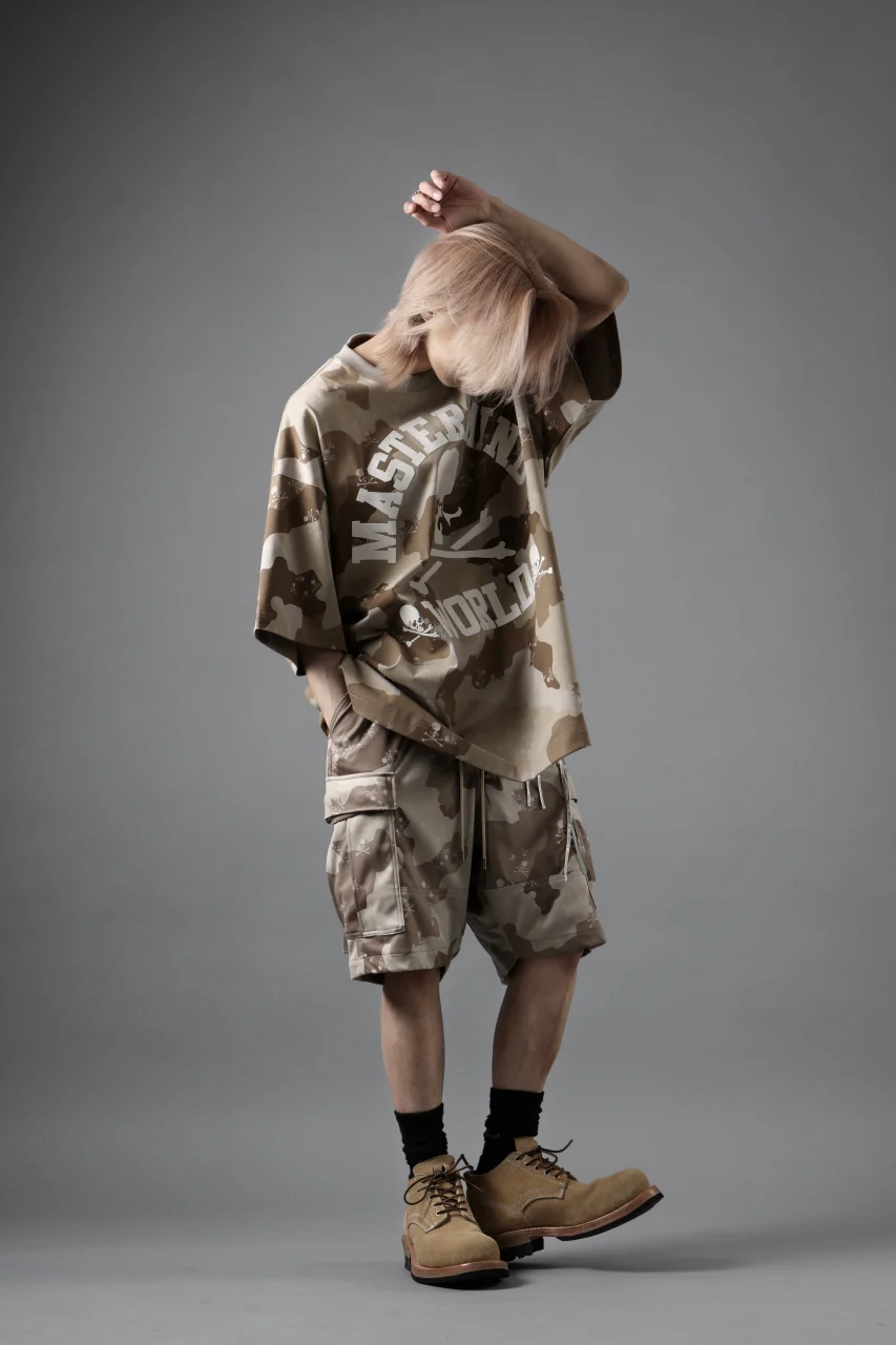 MASTERMIND WORLD JERSEY CAMO CARGO SHORTS (DESERT) - Image 31