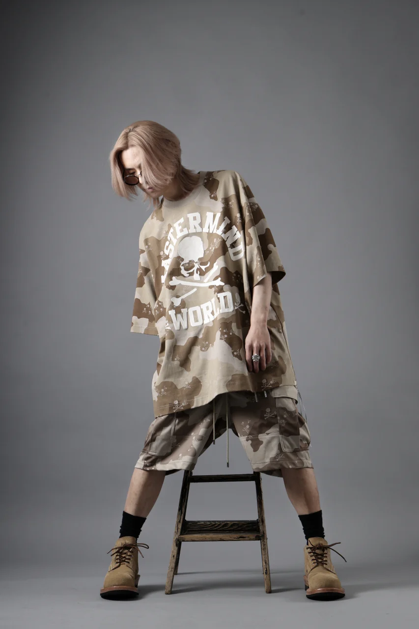 MASTERMIND WORLD JERSEY CAMO CARGO SHORTS (DESERT) - Image 38