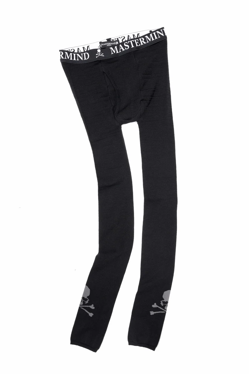 mastermind WORLD LEGGINGS / SKULL LOGO (BLACK)