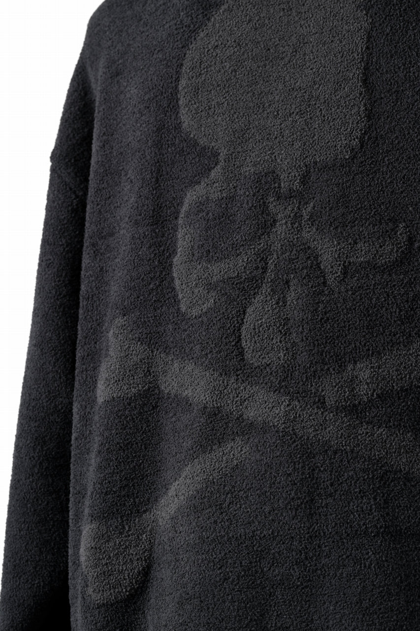 MASTERMIND WORLD LOUNGE CARDIGAN / SOFTY BOA FLEECE (BLACK x CHARCOAL) - Image 15
