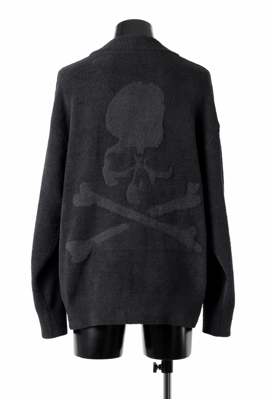 MASTERMIND WORLD LOUNGE CARDIGAN / SOFTY BOA FLEECE (BLACK x CHARCOAL) - Image 2