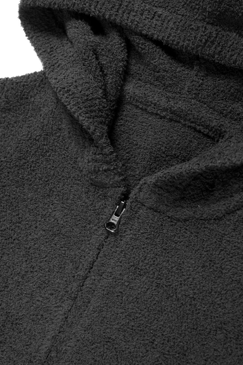 MASTERMIND WORLD LOUNGE FULL-ZIP HOODIE / SOFTLY BOA FLEECE (BLACK x CHARCOAL) - Image 10