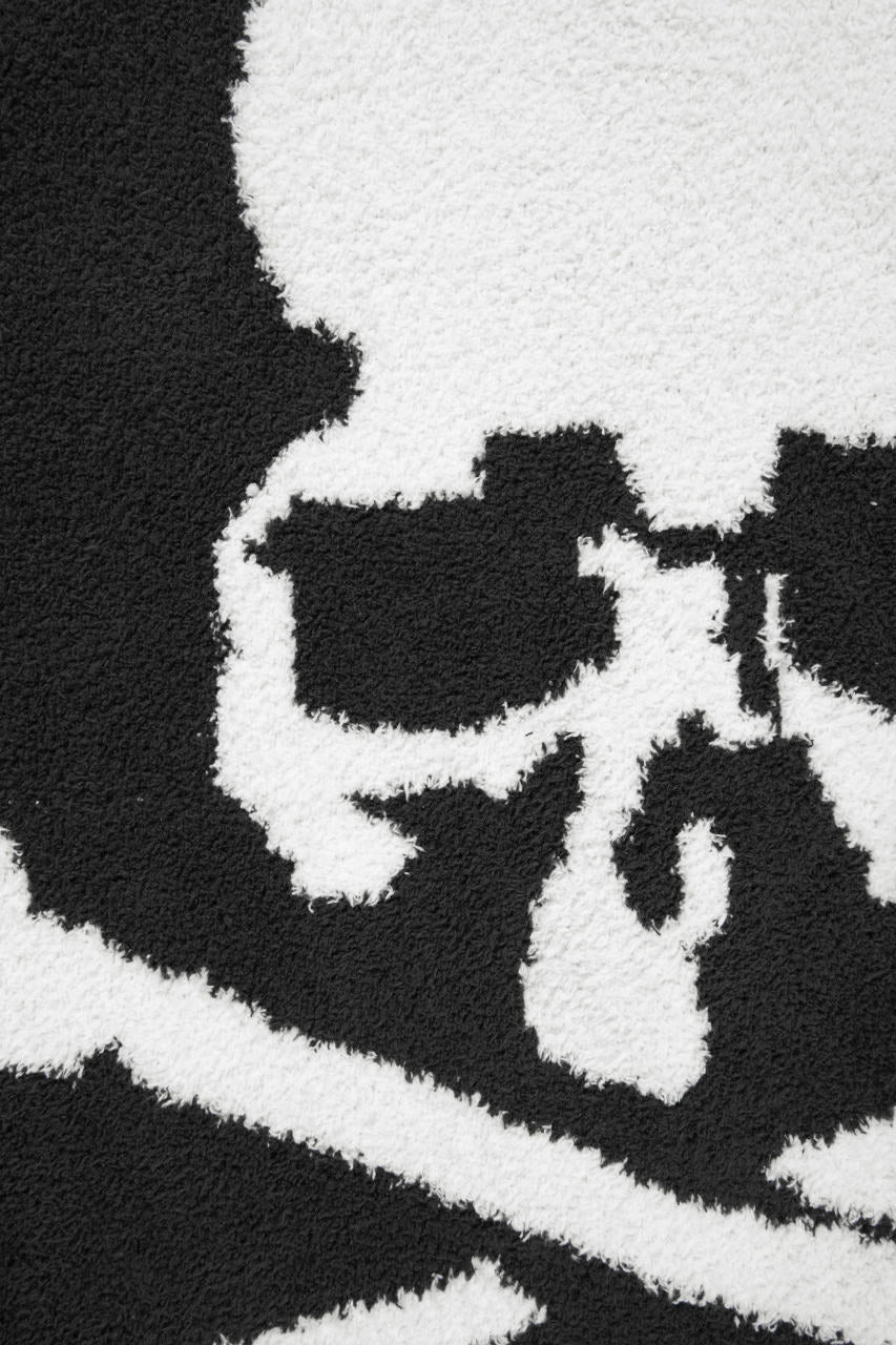 MASTERMIND WORLD LOUNGE FULL-ZIP HOODIE / SOFTLY BOA FLEECE (BLACK x WHITE) - Image 5