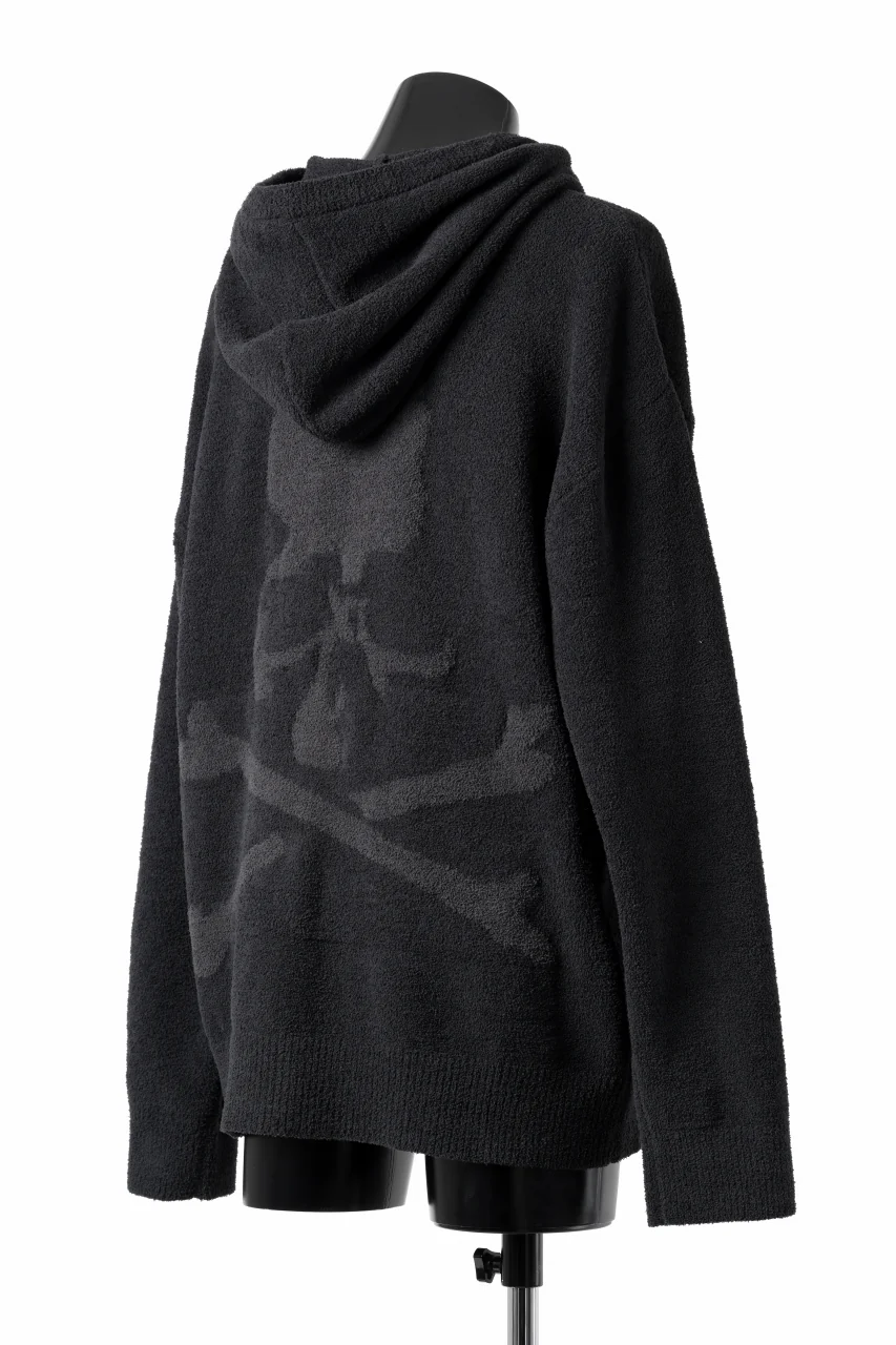MASTERMIND WORLD LOUNGE FULL-ZIP HOODIE / SOFTY BOA FLEECE (BLACK x CHARCOAL) - Image 3