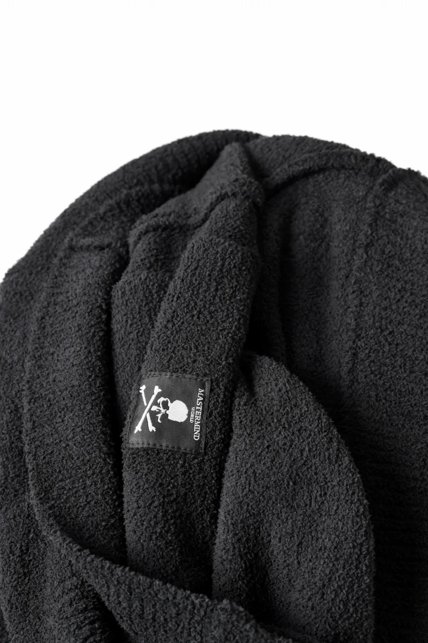 MASTERMIND WORLD LOUNGE FULL-ZIP HOODIE / SOFTY BOA FLEECE (BLACK x WHITE) - Image 11