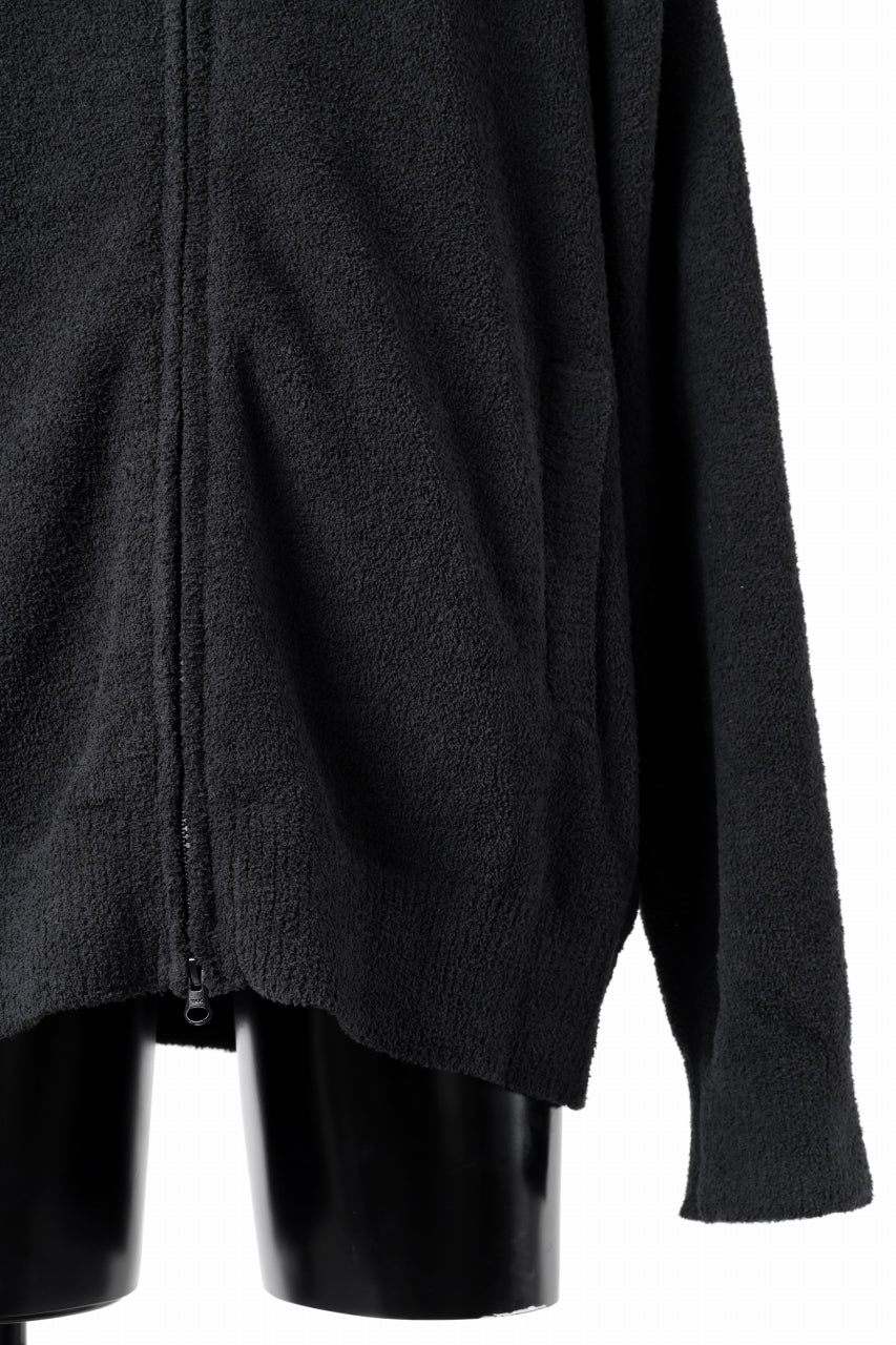 MASTERMIND WORLD LOUNGE FULL-ZIP TRACK JACKET / SOFTY BOA FLEECE (BLACK x CHARCOAL) - Image 10