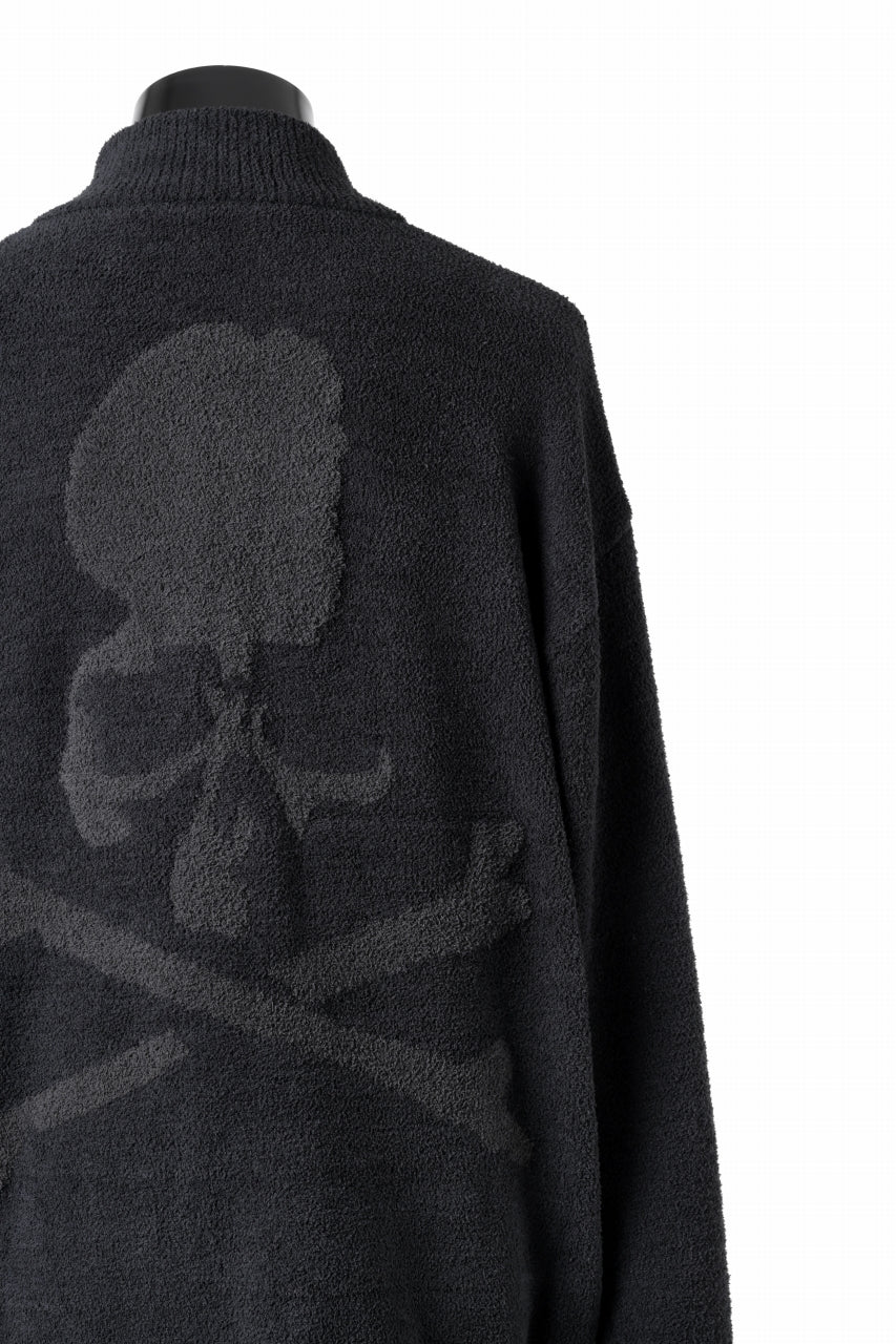 MASTERMIND WORLD LOUNGE FULL-ZIP TRACK JACKET / SOFTY BOA FLEECE (BLACK x CHARCOAL) - Image 15