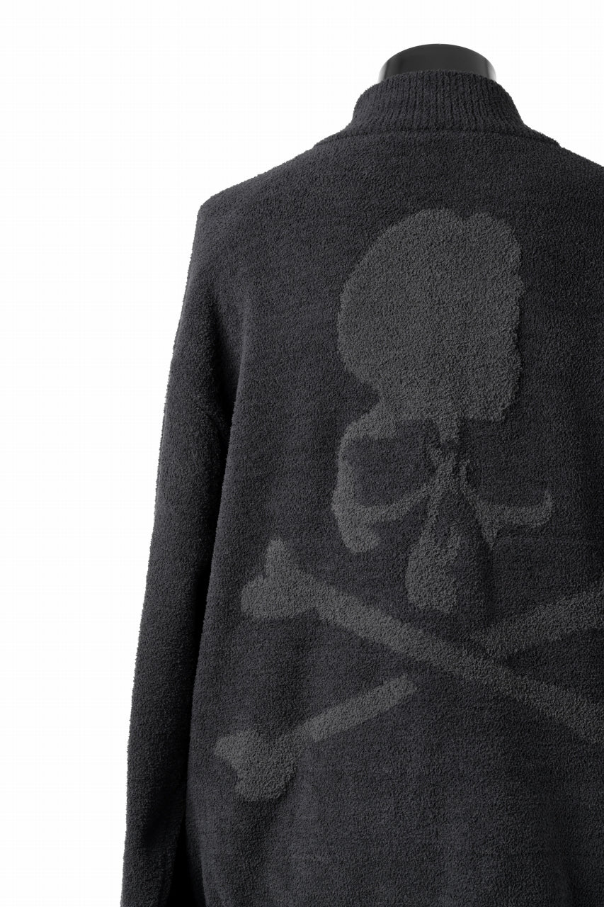 MASTERMIND WORLD LOUNGE FULL-ZIP TRACK JACKET / SOFTY BOA FLEECE (BLACK x CHARCOAL) - Image 16