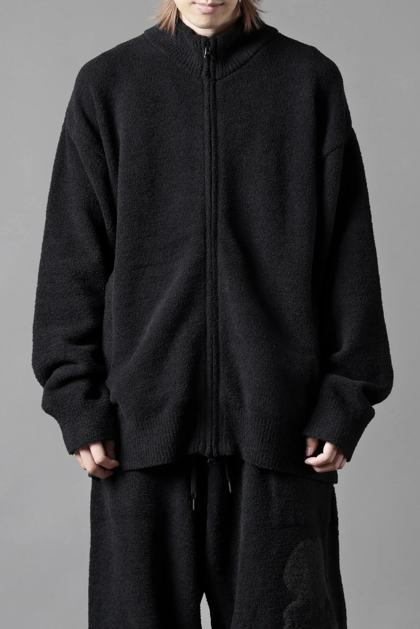 MASTERMIND WORLD LOUNGE FULL-ZIP TRACK JACKET / SOFTY BOA FLEECE (BLACK x CHARCOAL) - Image 21