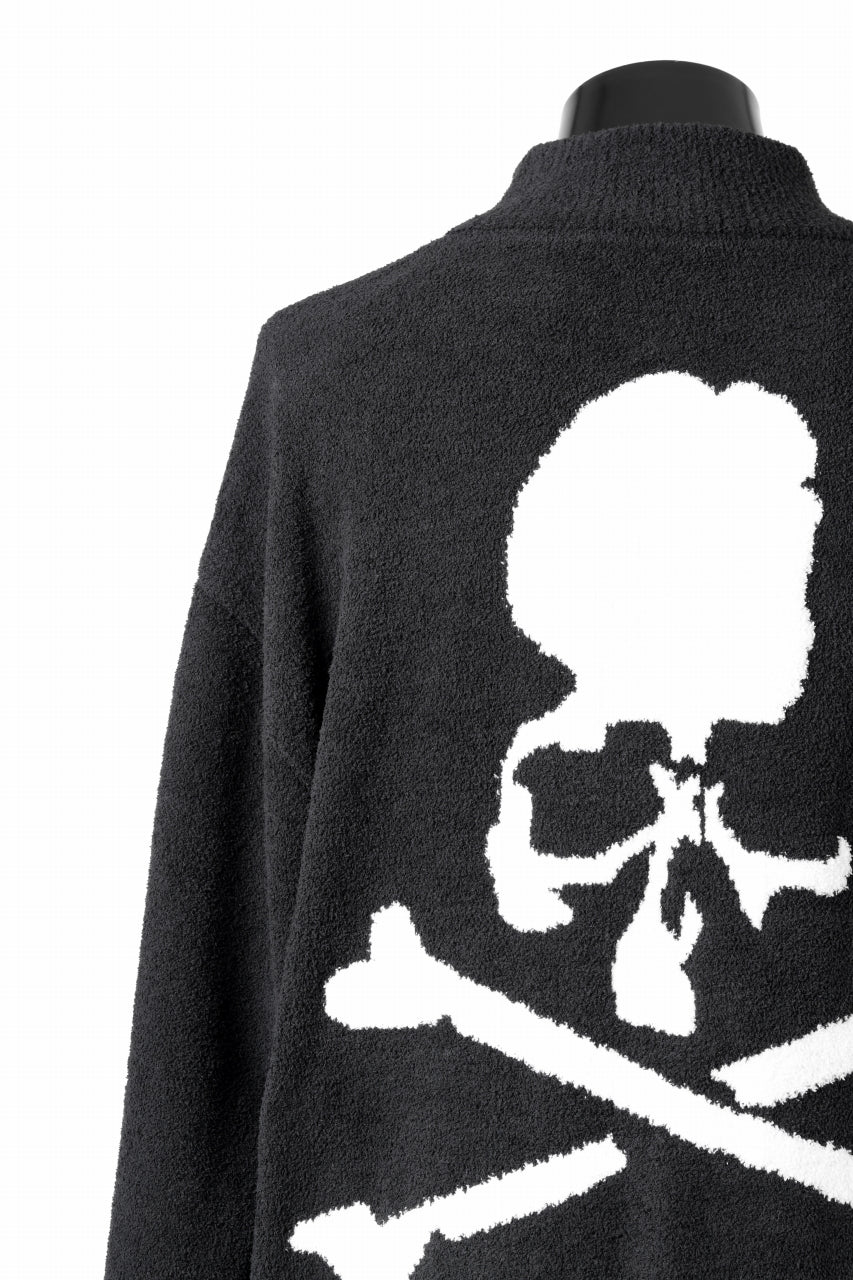 MASTERMIND WORLD LOUNGE FULL-ZIP TRACK JACKET / SOFTY BOA FLEECE (BLACK x WHITE) - Image 18
