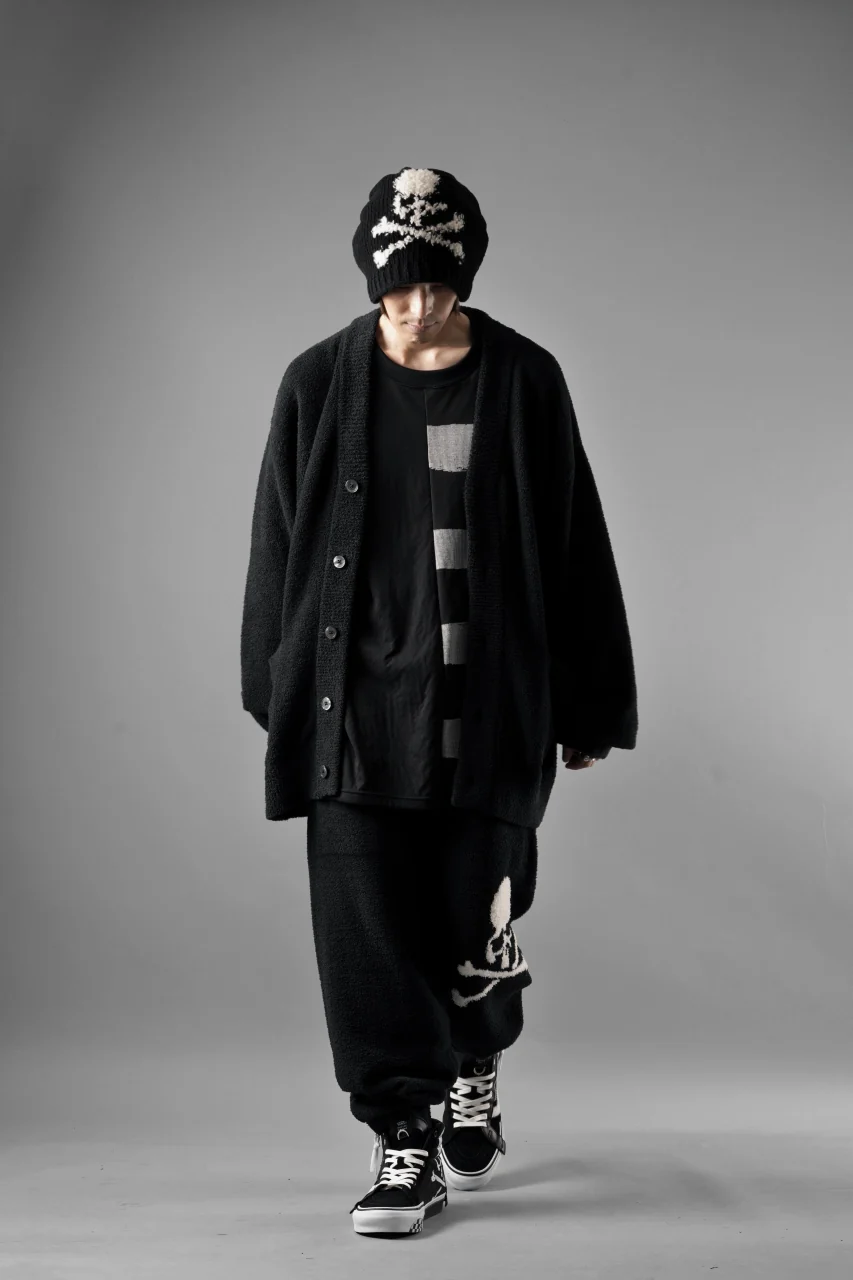 MASTERMIND WORLD LOUNGE LONG PANTS / SOFTLY BOA FLEECE (BLACK x WHITE) - Image 12