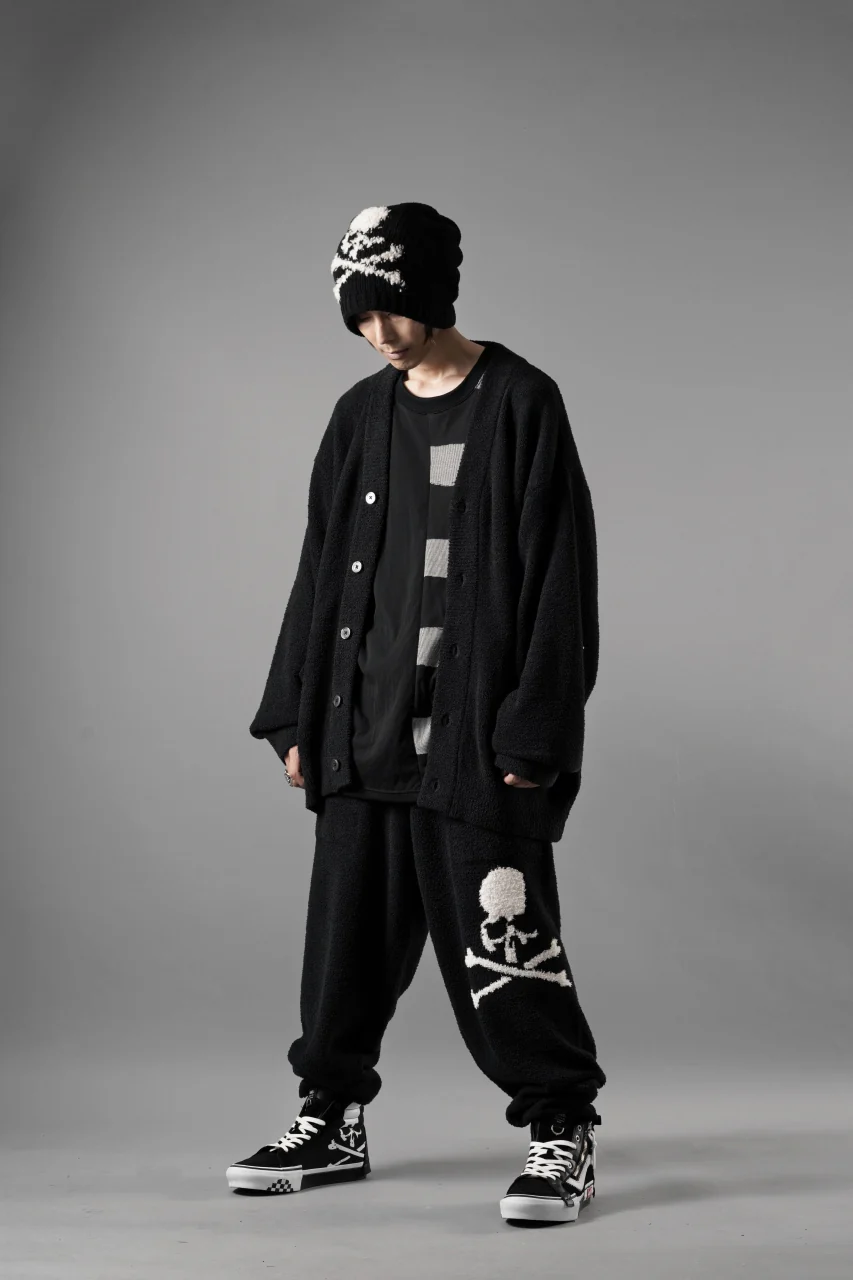 MASTERMIND WORLD LOUNGE LONG PANTS / SOFTLY BOA FLEECE (BLACK x WHITE) - Image 14