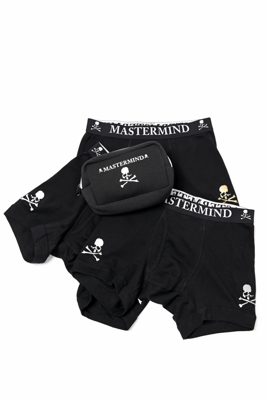 mastermind WORLD MEN'S BOXER SHORTS / 3 PIECES SET (BLACK)