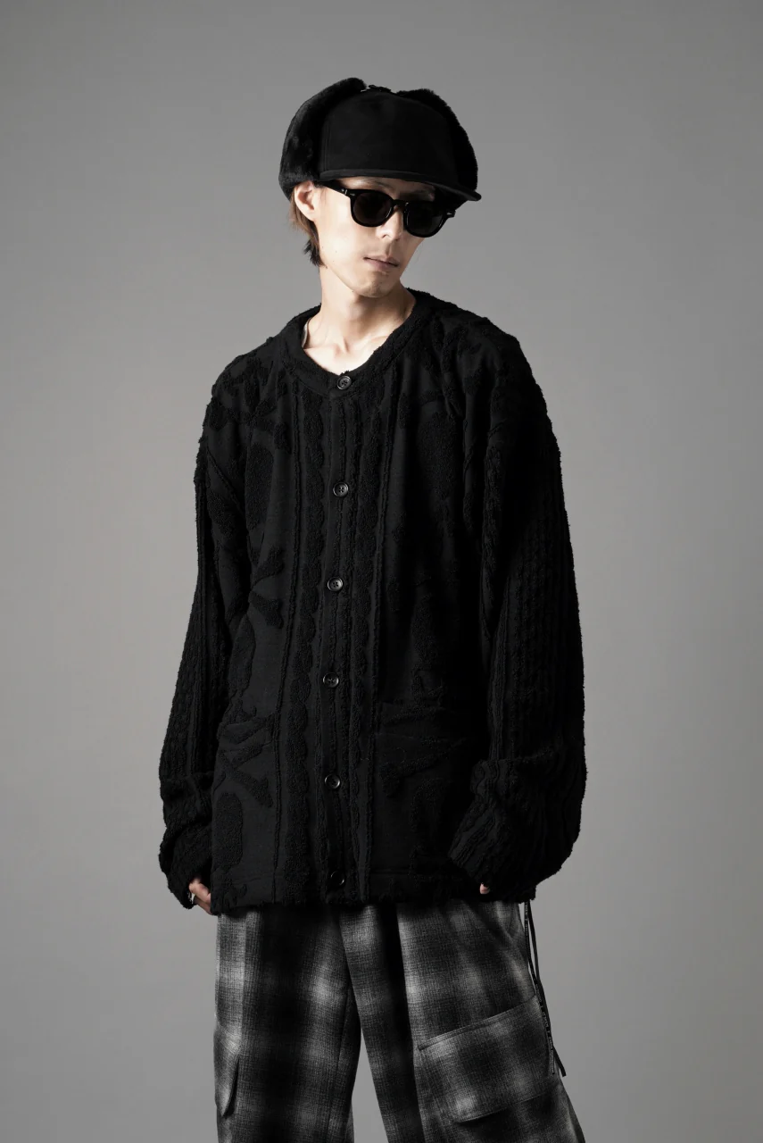 MASTERMIND WORLD OG ARAN CARDIGAN (BLACK) - Image 17