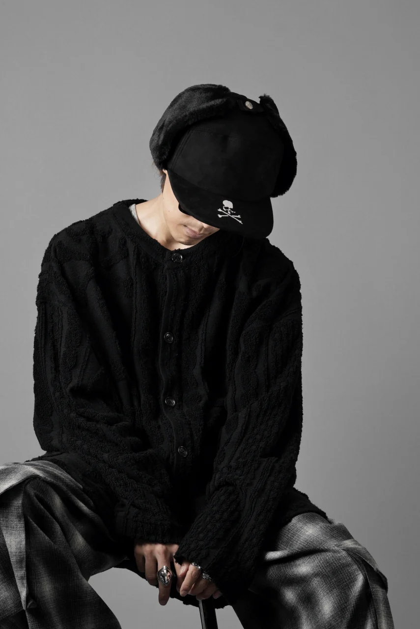 MASTERMIND WORLD OG ARAN CARDIGAN (BLACK) - Image 18