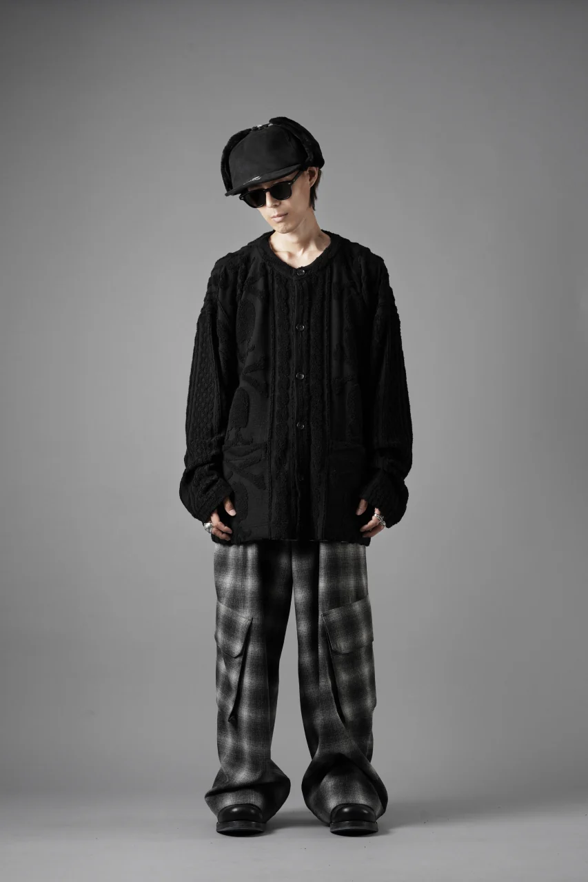 MASTERMIND WORLD OG ARAN CARDIGAN (BLACK) - Image 23