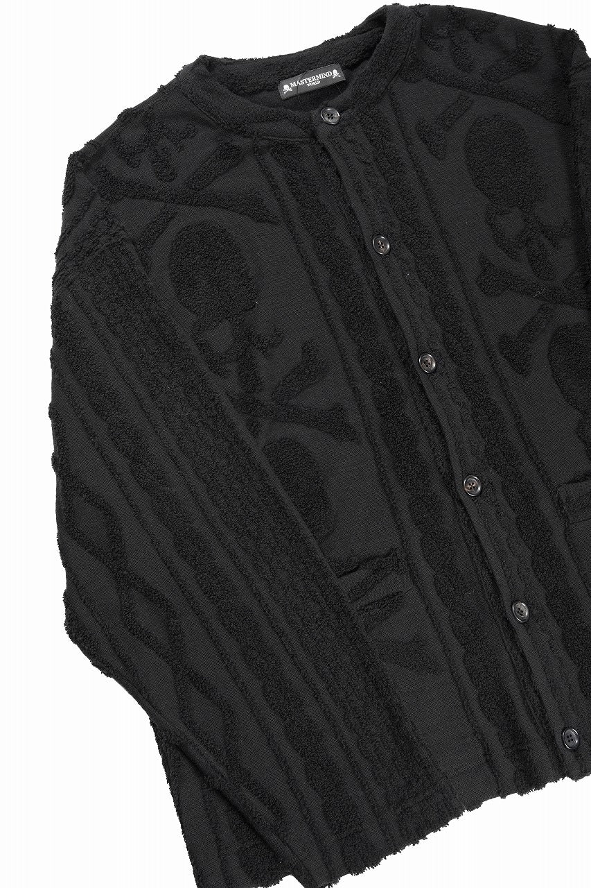 MASTERMIND WORLD OG ARAN CARDIGAN (BLACK) - Image 9
