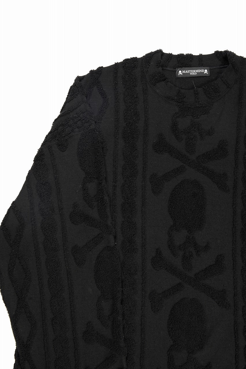 MASTERMIND WORLD OG ARAN SWEAT SHIRT (BLACK) - Image 5