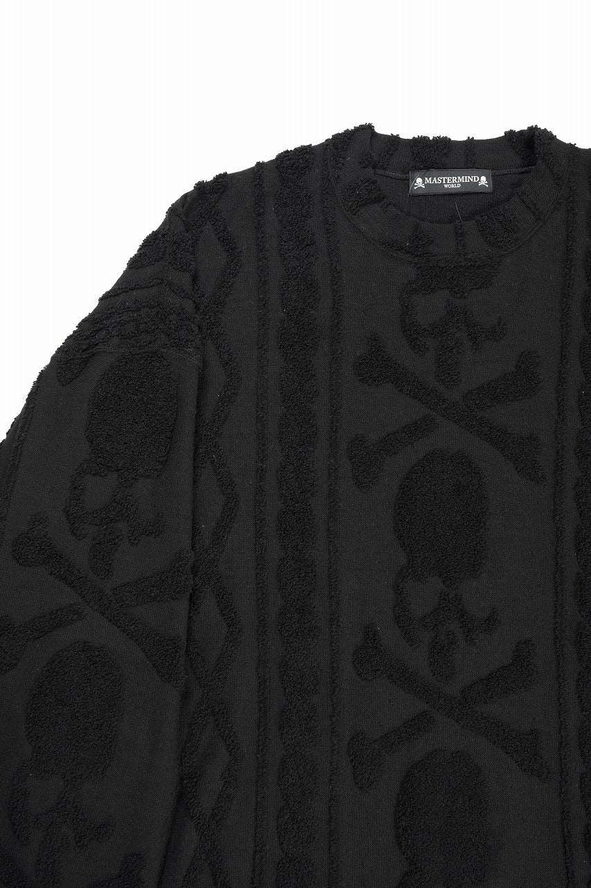 MASTERMIND WORLD OG ARAN SWEAT SHIRT (BLACK) - Image 7