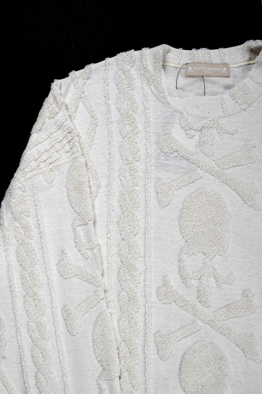 MASTERMIND WORLD OG ARAN SWEAT SHIRT (IVORY) - Image 13