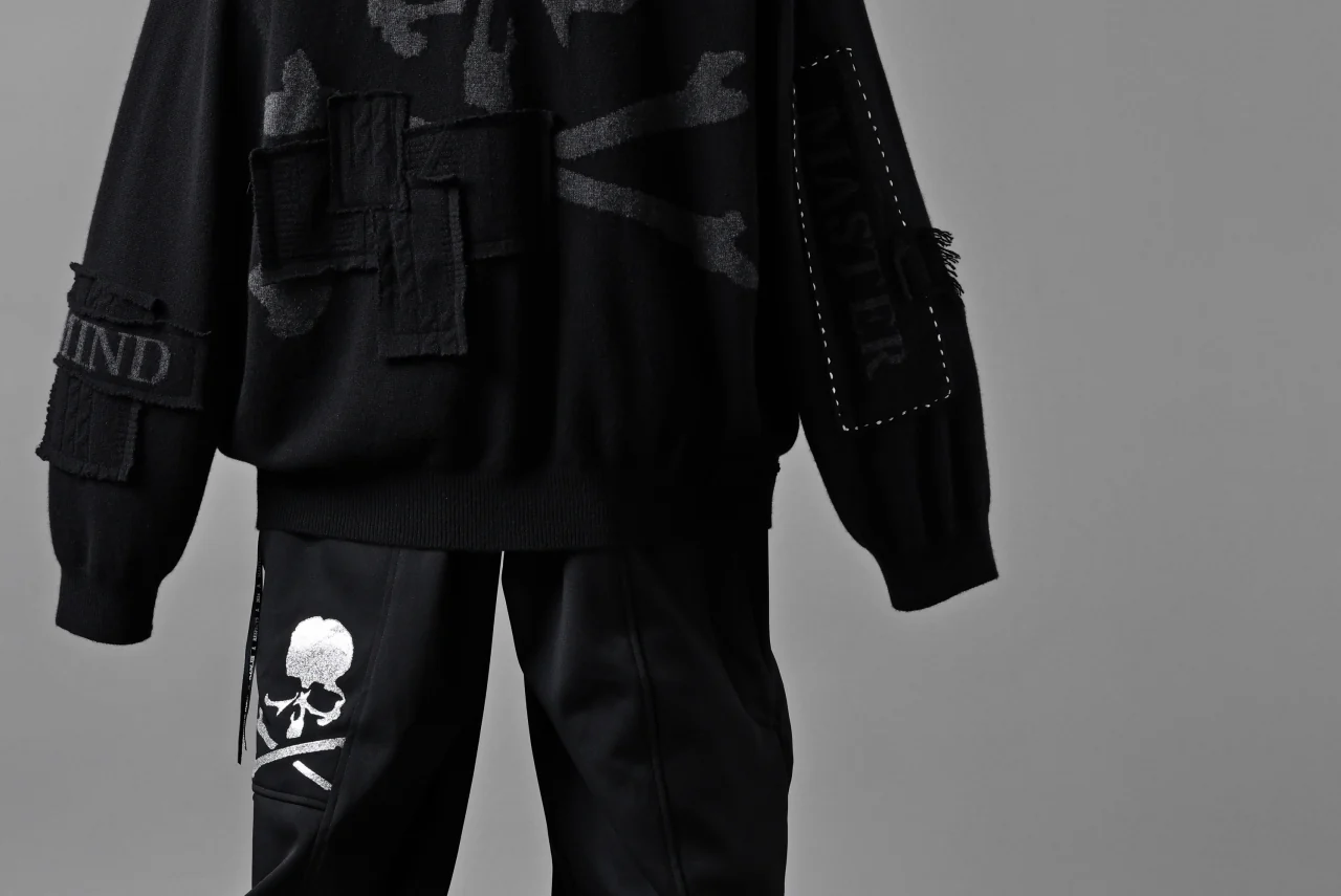 MASTERMIND WORLD PATCHWORK CARDIGAN / CASHMERE KNIT (BLACK) - Image 27