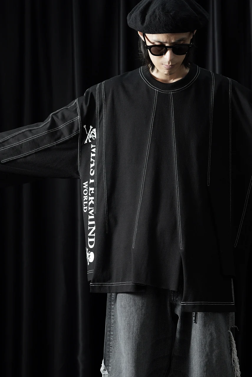 MASTERMIND WORLD  RECONSTRUCTED LS TOP (BLACK) - Image 2