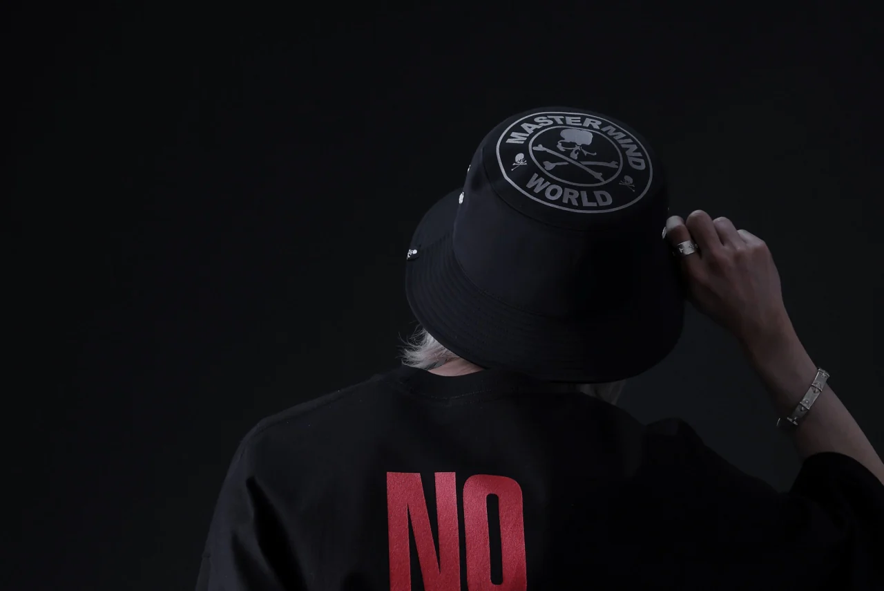 mastermind WORLD REFLECTIVE SKULL BUCKET HAT (BLACK) - Image 20
