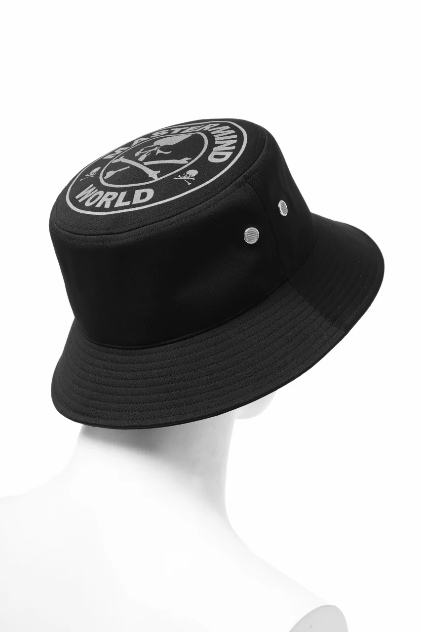 mastermind WORLD REFLECTIVE SKULL BUCKET HAT (BLACK) - Image 4