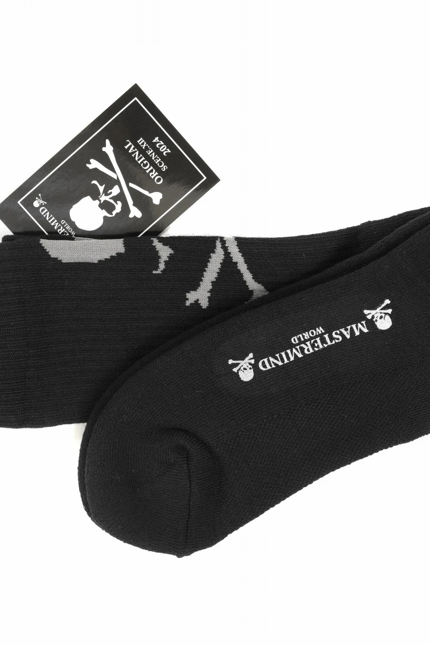 MASTERMIND WORLD REGULAR SOCKS / SKULL LOGO (BLACK) - Image 5