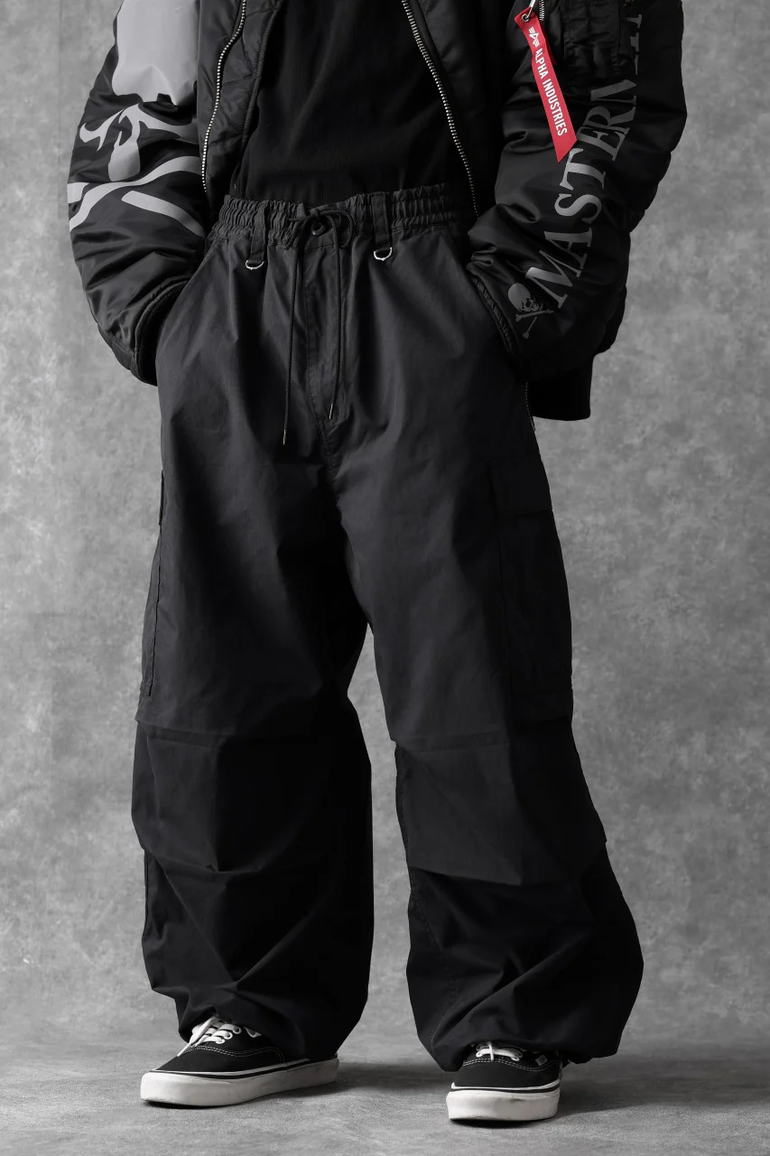 mastermind WORLD x ALPHA INDUSTRIES CARGO PANTS (BLACK) - Image 14