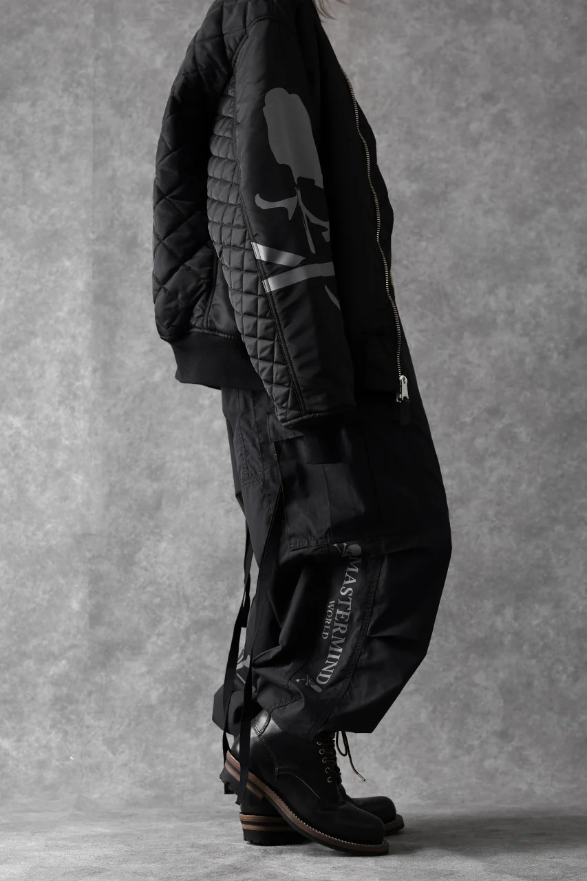 mastermind WORLD x ALPHA INDUSTRIES CARGO PANTS (BLACK) - Image 19