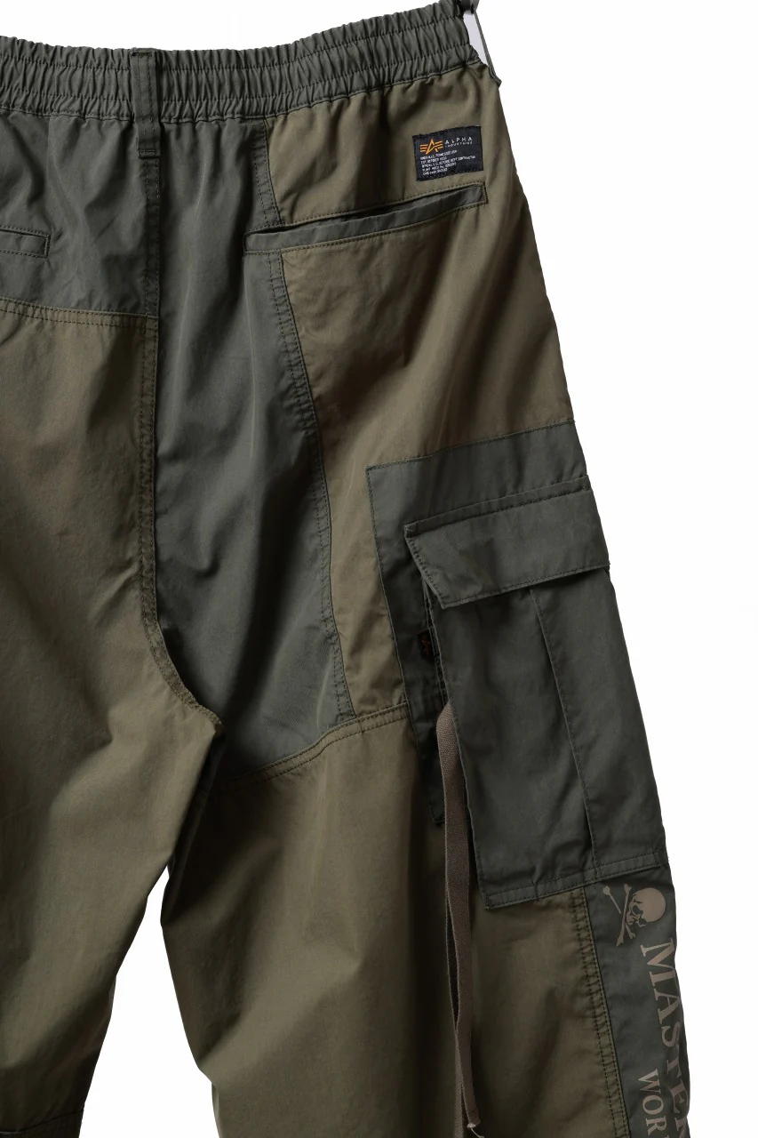 mastermind WORLD x ALPHA INDUSTRIES CARGO PANTS (OLIVE) - Image 9