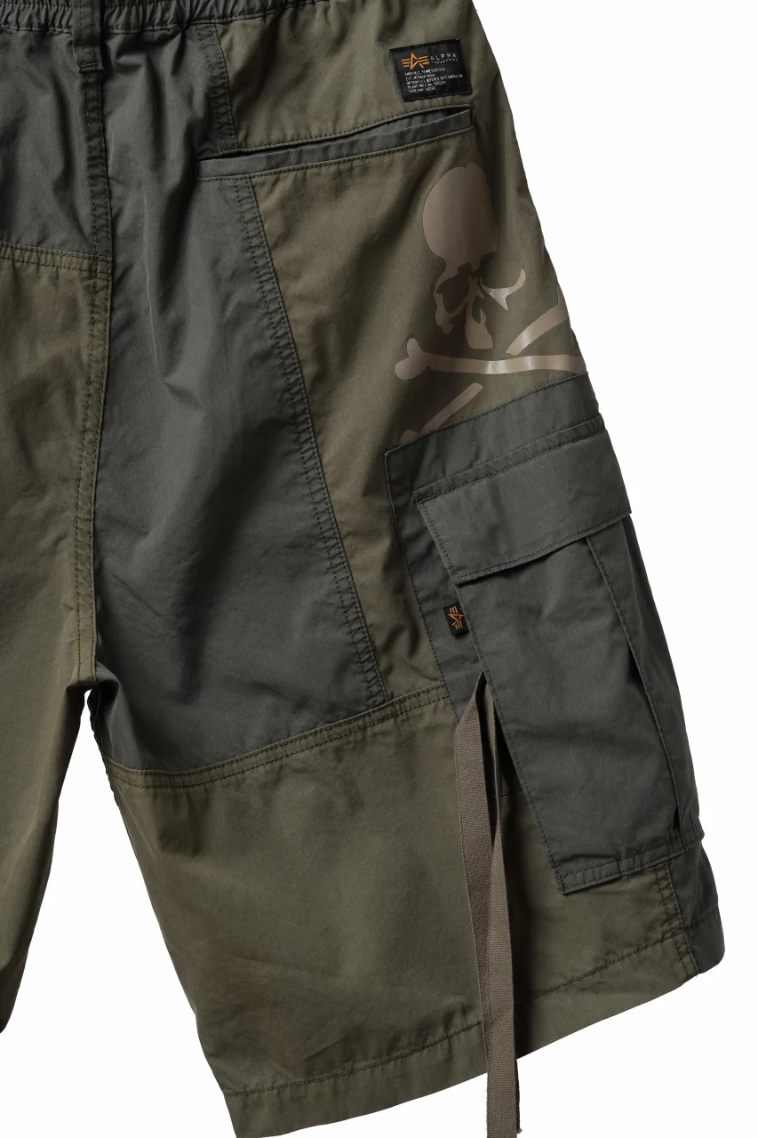 mastermind WORLD x ALPHA INDUSTRIES CARGO SHORTS (OLIVE) - Image 12