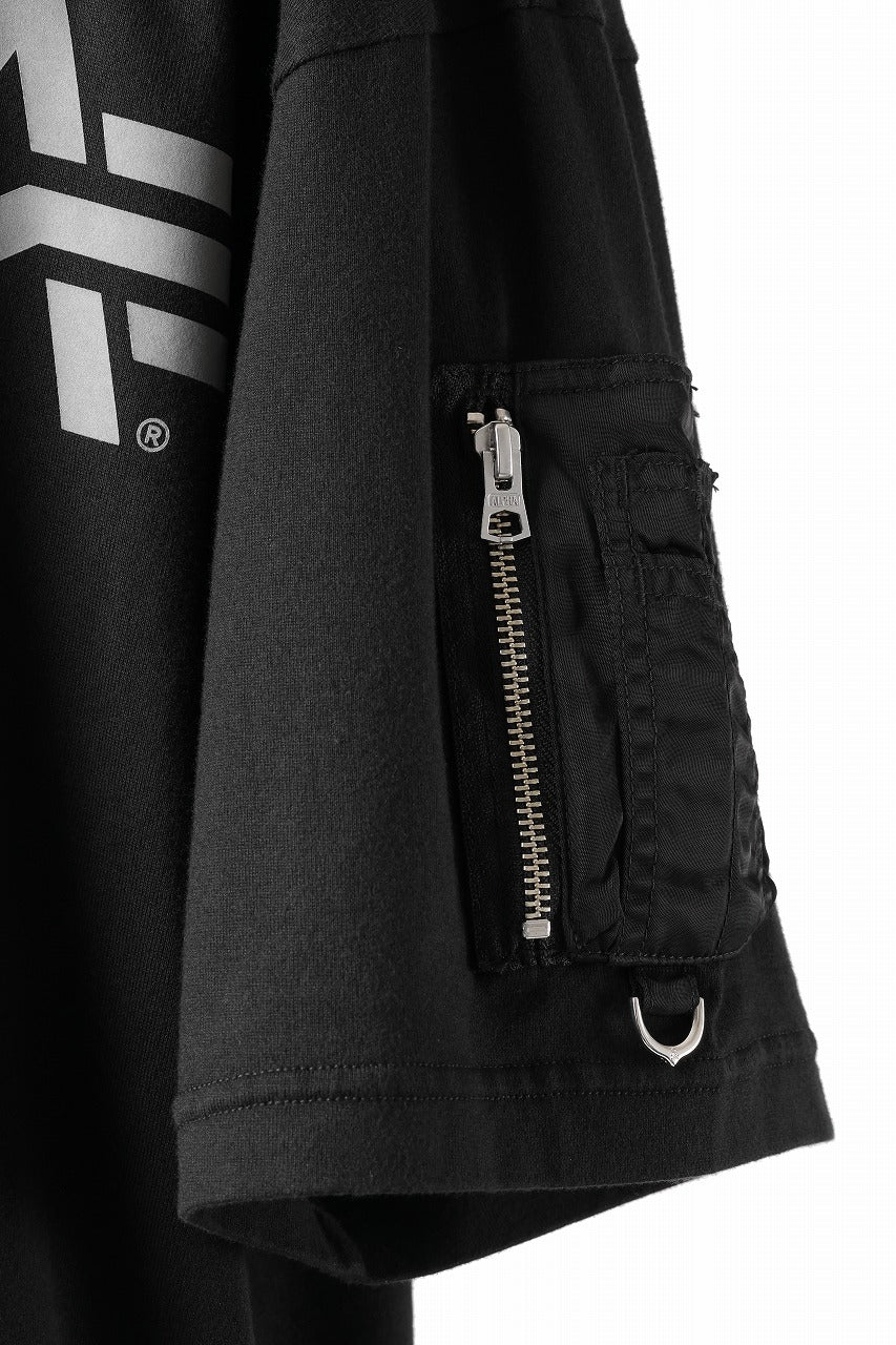 MASTERMIND WORLD x ALPHA INDUSTRIES CIGER POCKET OVERSIZED T-SHIRT (BLACK) - Image 13