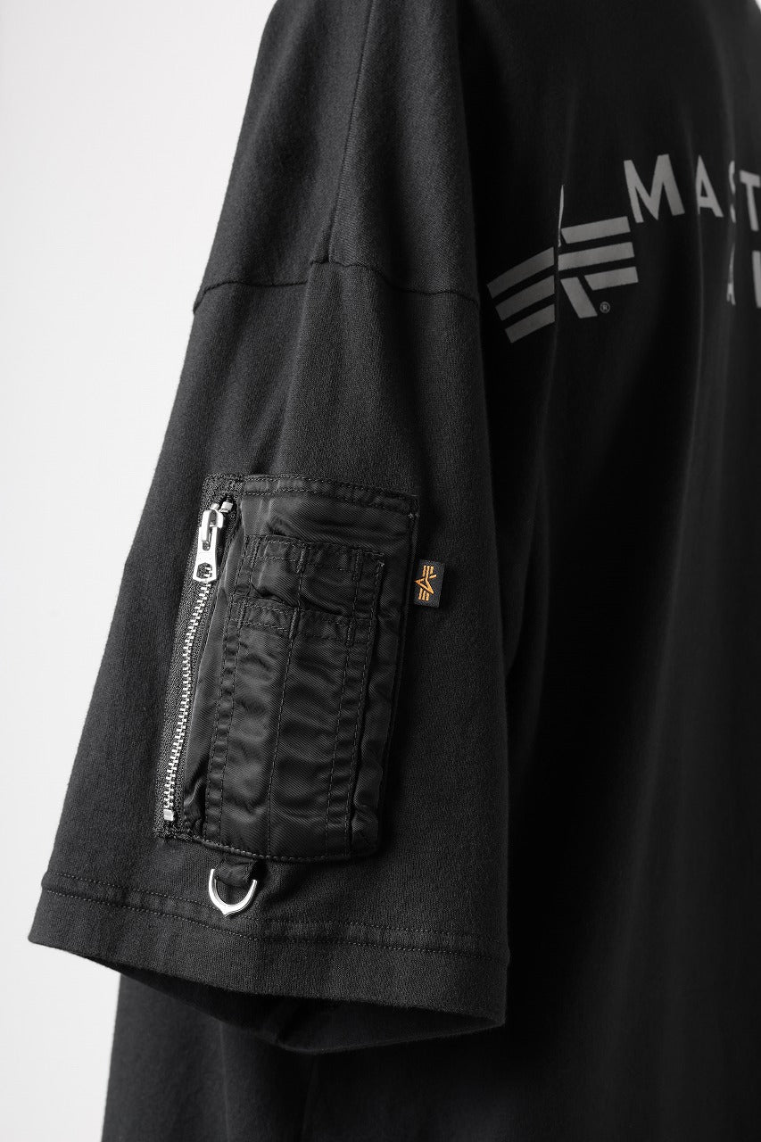 MASTERMIND WORLD x ALPHA INDUSTRIES CIGER POCKET OVERSIZED T-SHIRT (BLACK) - Image 15