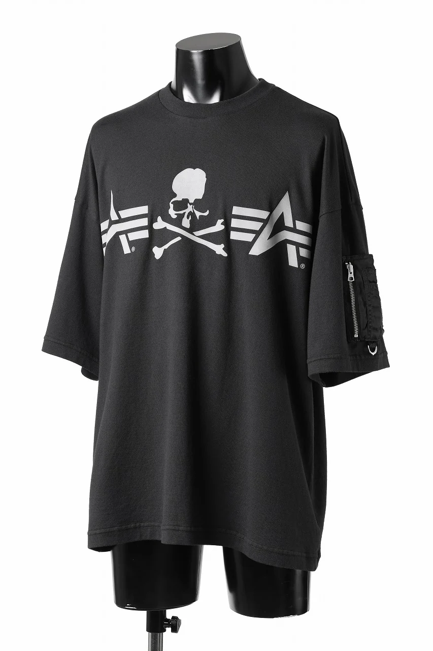 MASTERMIND WORLD x ALPHA INDUSTRIES CIGER POCKET OVERSIZED T-SHIRT (BLACK) - Image 5