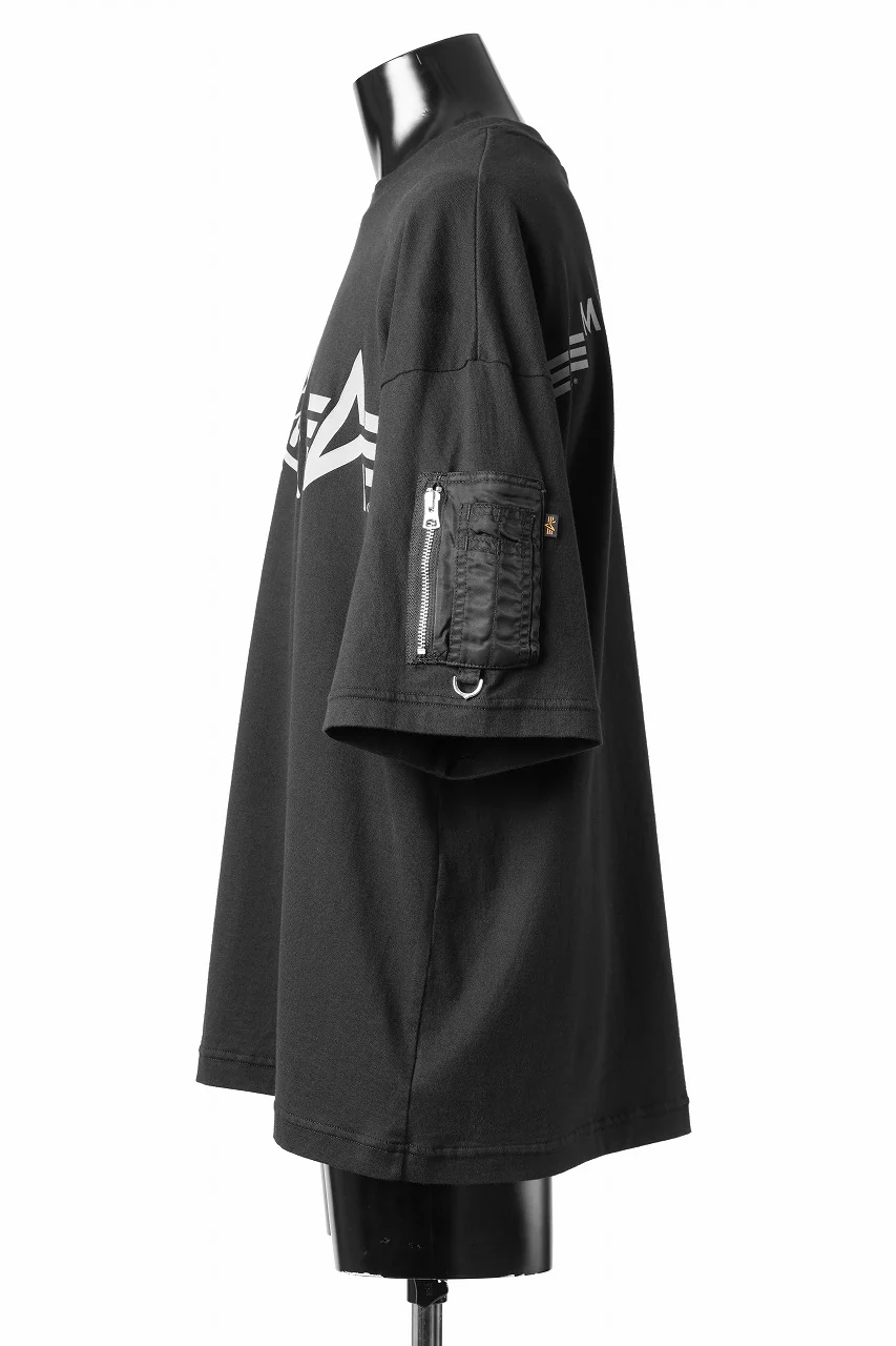 MASTERMIND WORLD x ALPHA INDUSTRIES CIGER POCKET OVERSIZED T-SHIRT (BLACK) - Image 6