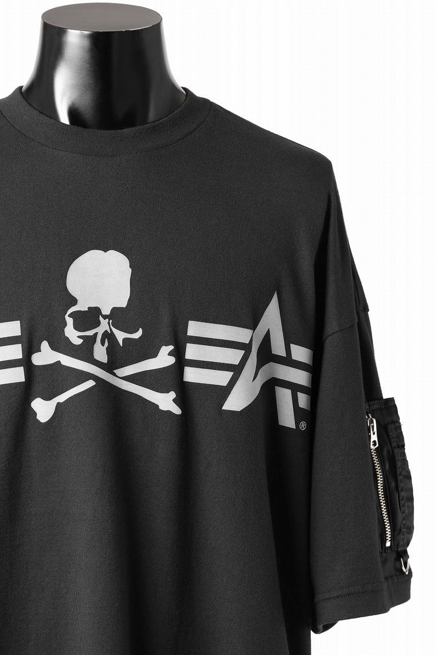 MASTERMIND WORLD x ALPHA INDUSTRIES CIGER POCKET OVERSIZED T-SHIRT (BLACK) - Image 8