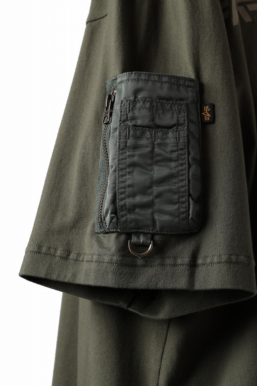 MASTERMIND WORLD x ALPHA INDUSTRIES CIGER POCKET OVERSIZED T-SHIRT (OLIVE) - Image 15